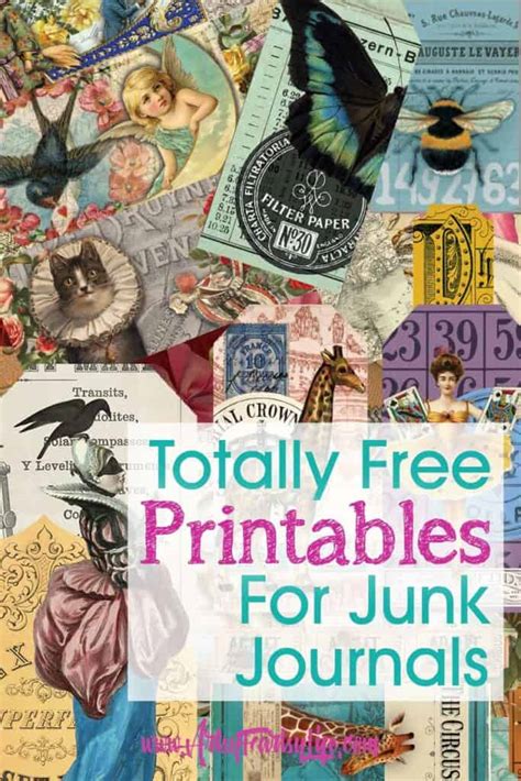 free printables for junk journals|free junk journal clip art.